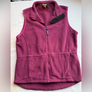 L.L. Bean Women's Fleece Vest - plum